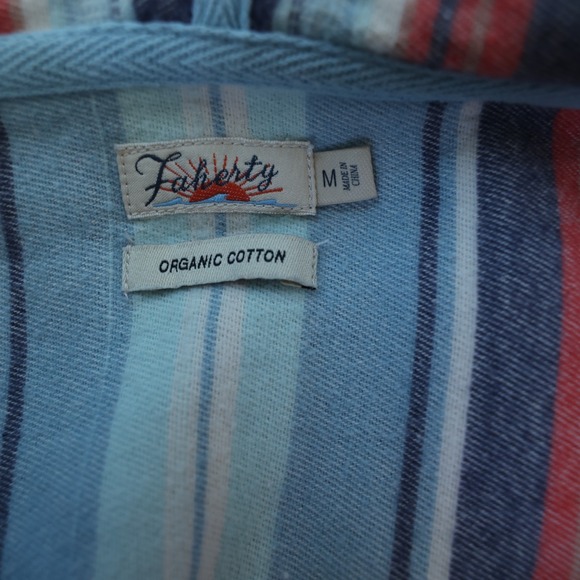 Faherty Baja Poncho Women's Medium Beacon Paradise Stripes Pullover Hoodie Boho - Picture 3 of 10